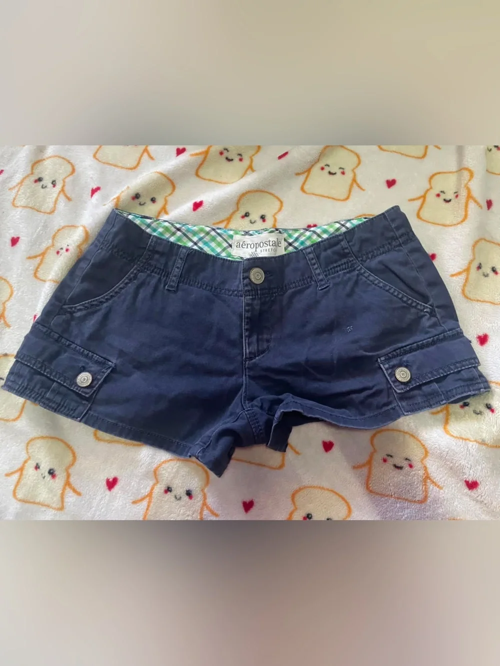 Aeropostale Navy Blue Girls' Cargo Pocket Shorts